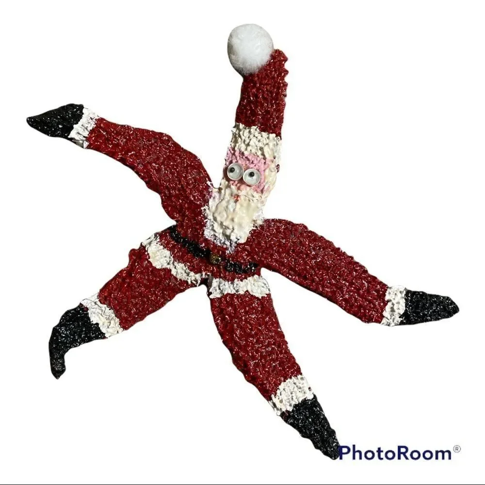 Santa and Snowman Starfish Ornaments